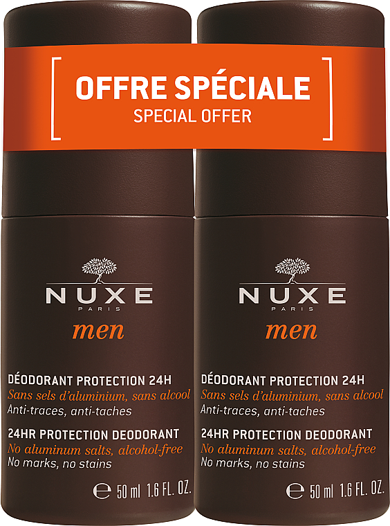 Zestaw dezodorantów dla mężczyzn - Nuxe Men 24hr Protection Deodorant (deo/2x50ml) — Zdjęcie N1