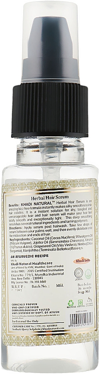Ajurwedyjskie serum do włosów - Khadi Natural Herbal Hair Serum — Zdjęcie N3