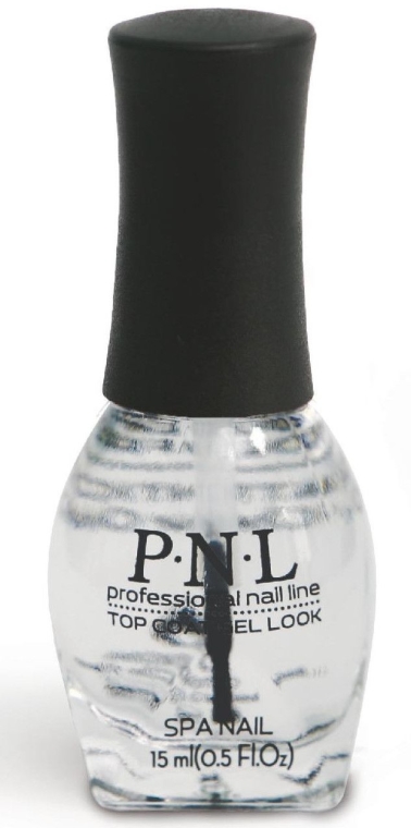 Cekinowy lakier nawierzchniowy - PNL Professional Nail Line Top Coat Gel Look