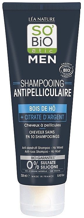 Szampon przeciwłupieżowy Drzewo kamforowe - So'Bio Etic Men Anti-Dandruff Shampoo with Ho Wood — Zdjęcie N1