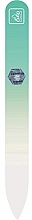 Szklany pilnik do paznokci, 14 cm, pastelowa zieleń - Erbe Solingen Soft-Touch — Zdjęcie N1
