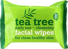 Oczyszczające chusteczki do twarzy 25 szt. - Xpel Marketing Ltd Tea Tree Facial Wipes For Clean Healthy Skin — Zdjęcie N1