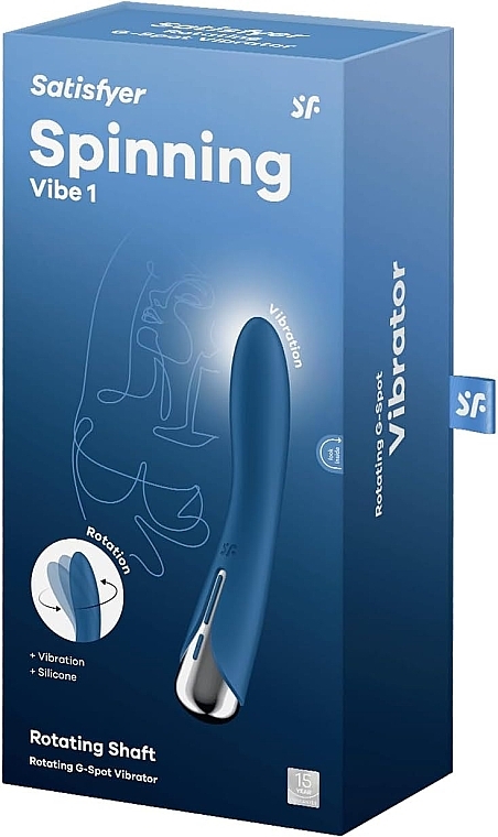 Wibrator punktu G, niebieski - Satisfyer Spinning Vibe 1 Blue — Zdjęcie N1