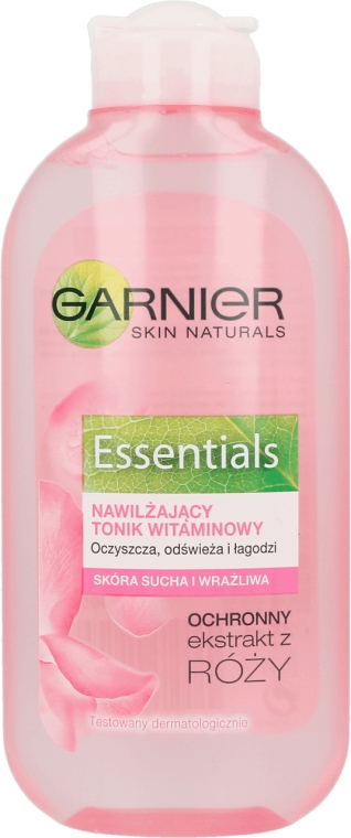 Nawilżający tonik witaminowy do skóry suchej i wrażliwej - Garnier Skin Naturals Essentials Hydration