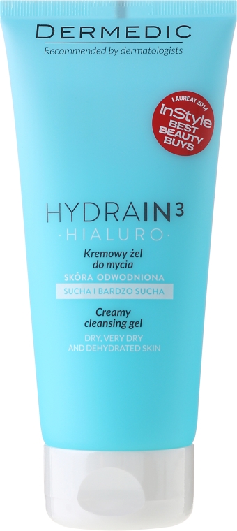 Kremowy żel do mycia skóry odwodnionej, suchej i bardzo suchej - Dermedic Hydrain3 Hialuro