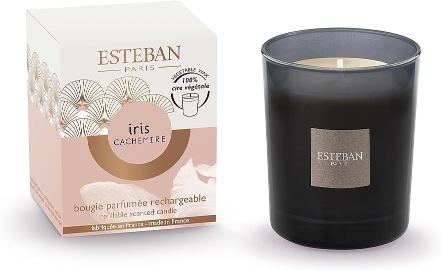 Esteban Iris Cachemire Refillable Scented Candle - Świeca perfumowana — Zdjęcie N1