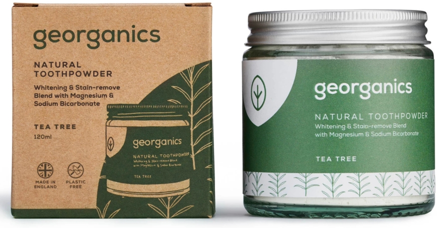 Naturalny proszek do zębów - Georganics Tea Tree Natural Toothpowder — Zdjęcie N2