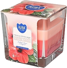 Kup Świeca zapachowa w szkle Hibiskus i biała szałwia - Bispol Scented Candle 