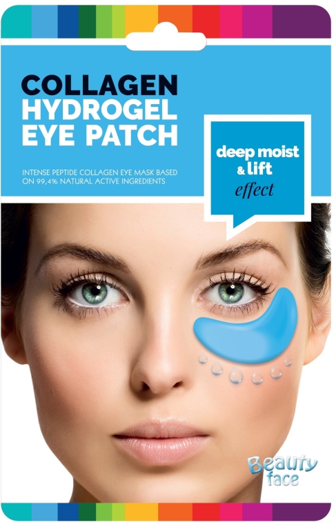 Wygładzające kolagenowe płatki pod oczy z algami morskimi - Beauty Face Collagen Hydrogel Eye Mask