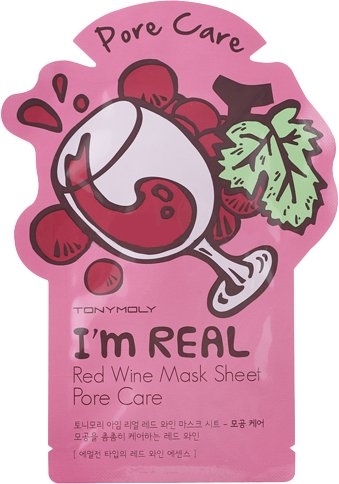 Maseczka do twarzy na tkaninie Czerwone wino - Tony Moly I'm Real Red Wine Mask Sheet — Zdjęcie N1