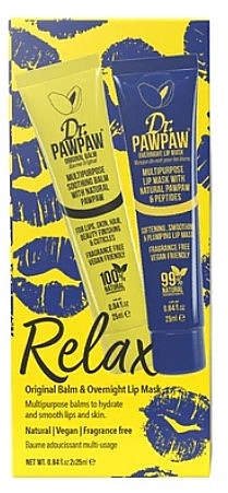 Zestaw - Dr. Pawpaw Relax Gift Set (l/balm/25ml+l/mask/25ml) — Zdjęcie N1