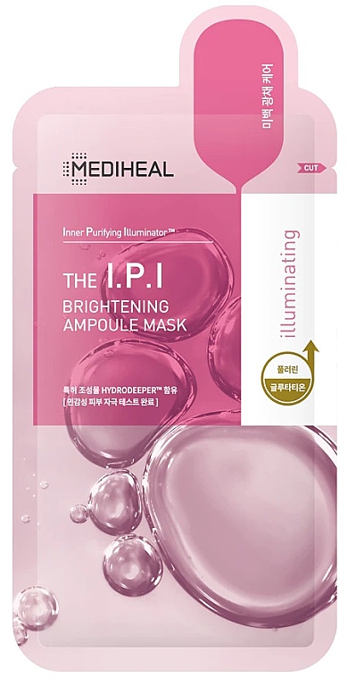 Maska w płachcie do twarzy z efektem rozjaśniającym - Mediheal The I.P.I Brightening Illuminating Ampoule Mask — Zdjęcie N1