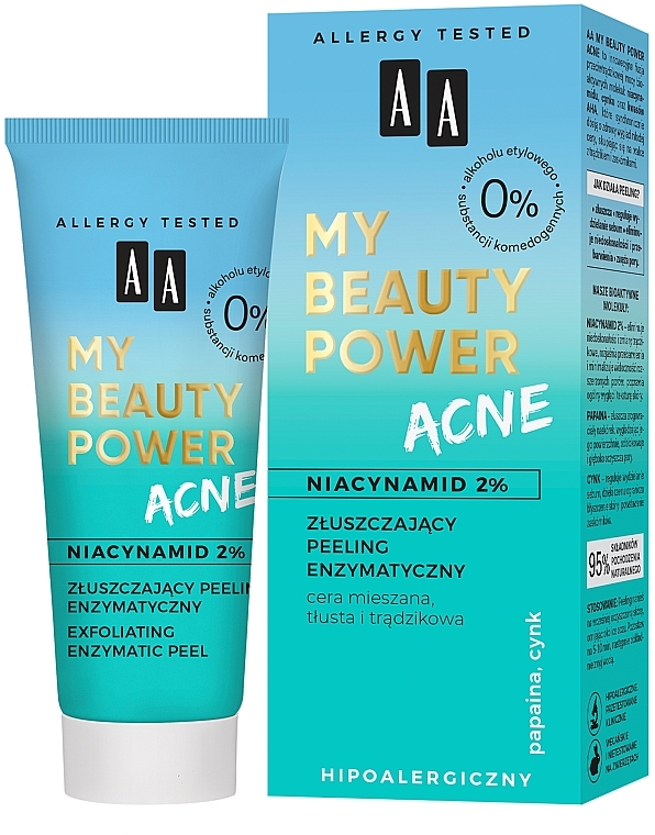 Złuszczający peeling enzymatyczny do twarzy - AA My Beauty Power Acne