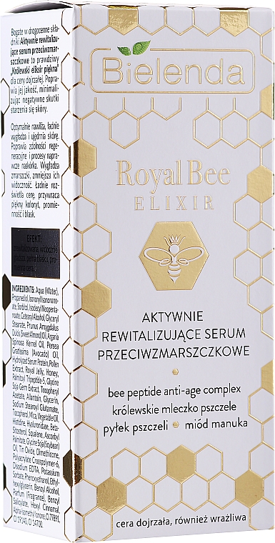 Aktywne rewitalizujące serum przeciwzmarszczkowe - Bielenda Royal Bee Elixir