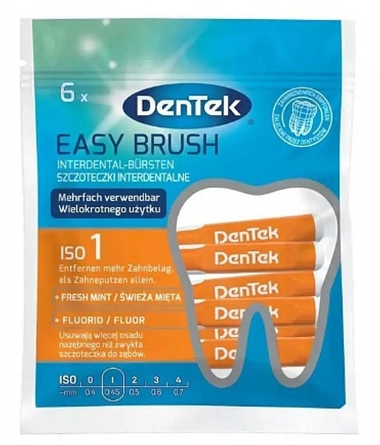 Szczoteczki międzyzębowe, 0,45 mm, 6 szt. - DenTek Easy Brush  — Zdjęcie N1