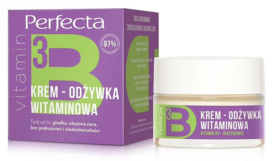 Witaminowy krem odżywczy do twarzy - Perfecta Bio Vitamin B3 Face Cream — Zdjęcie N1