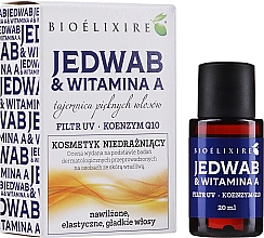 Wzmacniający olejek do włosów z jedwabiem i witaminą A - Bioelixire Silk Serum+Vitamina A  — Zdjęcie N2