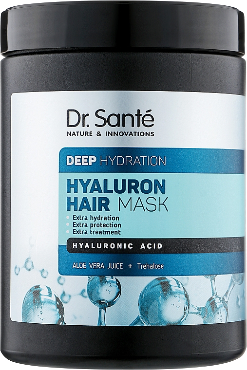 Maska do głębokiego nawilżania włosów - Dr Sante Hyaluron Hair Deep Hydration Mask — Zdjęcie N3