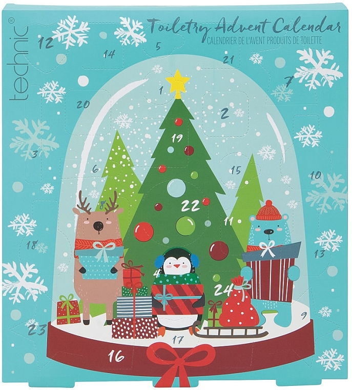 Kalendarz adwentowy, 24 produkty - Technic Cosmetics Christmas Novelty Toiletry Advent Calendar — Zdjęcie N1