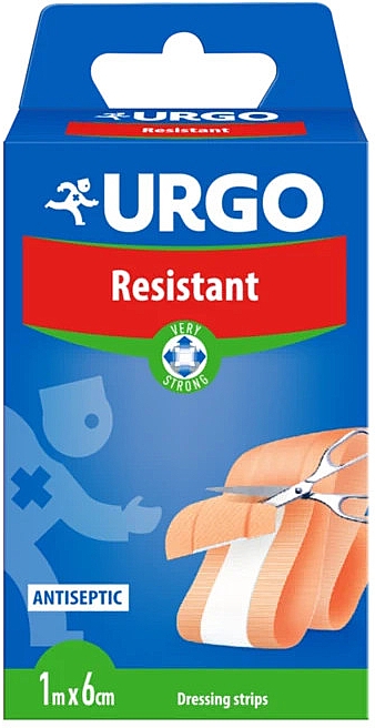 Plaster medyczny odcinany z antyseptykiem 1 m x 6 cm	 - Urgo Resistant — Zdjęcie N1
