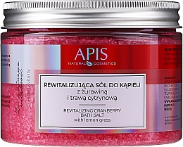Kup Rewitalizująca sól do kąpieli z żurawiną i trawą cytrynową - APIS Professional