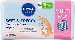 Kup Chusteczki biodegradowalne Opakowanie Ekonomiczne 4 x 57 szt. - NIVEA BABY Soft & Cream
