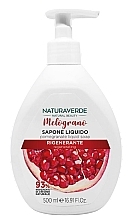 Mydło w płynie z olejem granatowym - Naturaverde Pomegranate Oil Liquid Soap — Zdjęcie N1