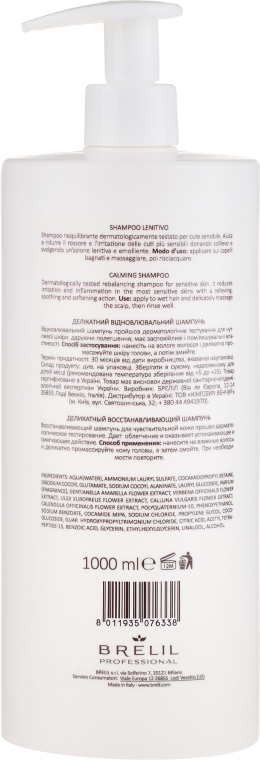 Kojący szampon do wrażliwej skóry głowy - Brelil Bio Traitement Pure Calming Shampoo — Zdjęcie N4