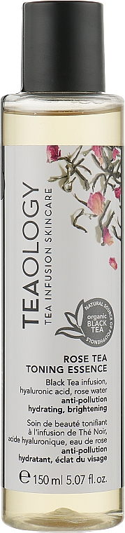 Nawilżająco-detoksykujący tonik z wodą różaną, czarną herbatą i kwasem hialuronowym - Teaology Rose Tea Toning Essence — Zdjęcie N1