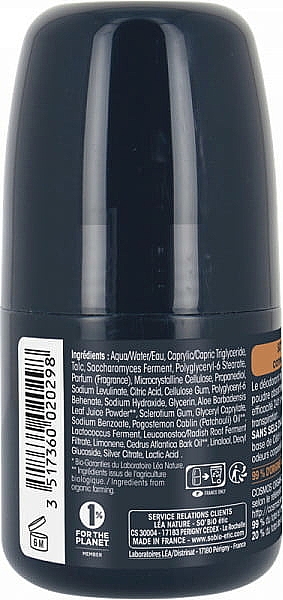 Dezodorant w kulce Cedr - So'Bio Etic Men Cedar 24H Deodorant — Zdjęcie N2