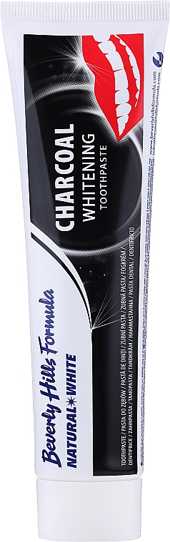 Wybielająca pasta do zębów z węglem drzewnym - Beverly Hills Formula Natural White Charcoal Whitening Toothpaste — Zdjęcie N1