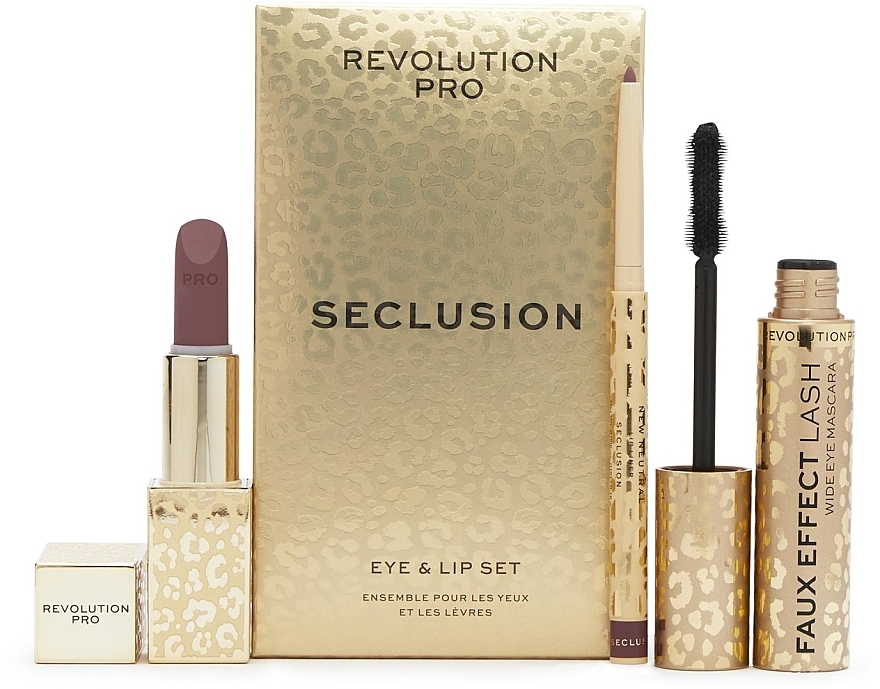 Zestaw - Revolution PRO Eye & Lip Set Seclusion (lipstick/3.2g + lip/pen/1g + mascara/8ml) — Zdjęcie N1