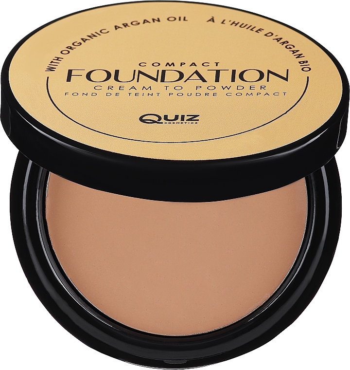Kremowy podkład w kompakcie - Quiz Cosmetics Compact Foundation Cream To Powder — Zdjęcie N1