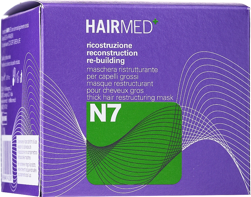 Restrukturyzująca maska do gęstych włosów - Hairmed N7 Re-building — Zdjęcie N1