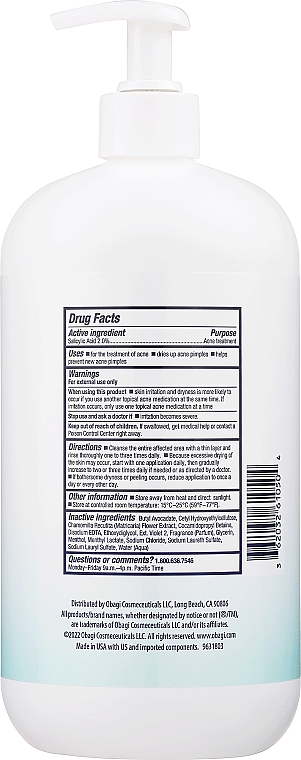 Oczyszczający żel do mycia twarzy - Obagi Medical CLENZIderm M.D. Daily Care Foaming Cleanser Salicylic Acid 2% — Zdjęcie N3