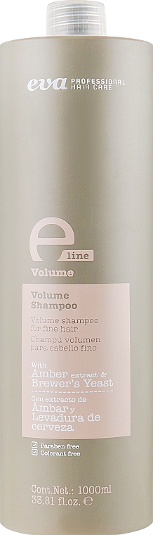 Szampon zwiększający objętość włosów - Eva Professional E-line Volume Shampoo — Zdjęcie N2