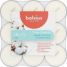 Zestaw tealight Bawełna, 4H - Bolsius Fresh Cotton Candle — Zdjęcie N1