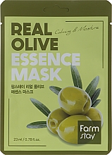 Nawilżająca maska w płachcie z ekstraktem z oliwek - FarmStay Real Olive Essence Mask — Zdjęcie N1