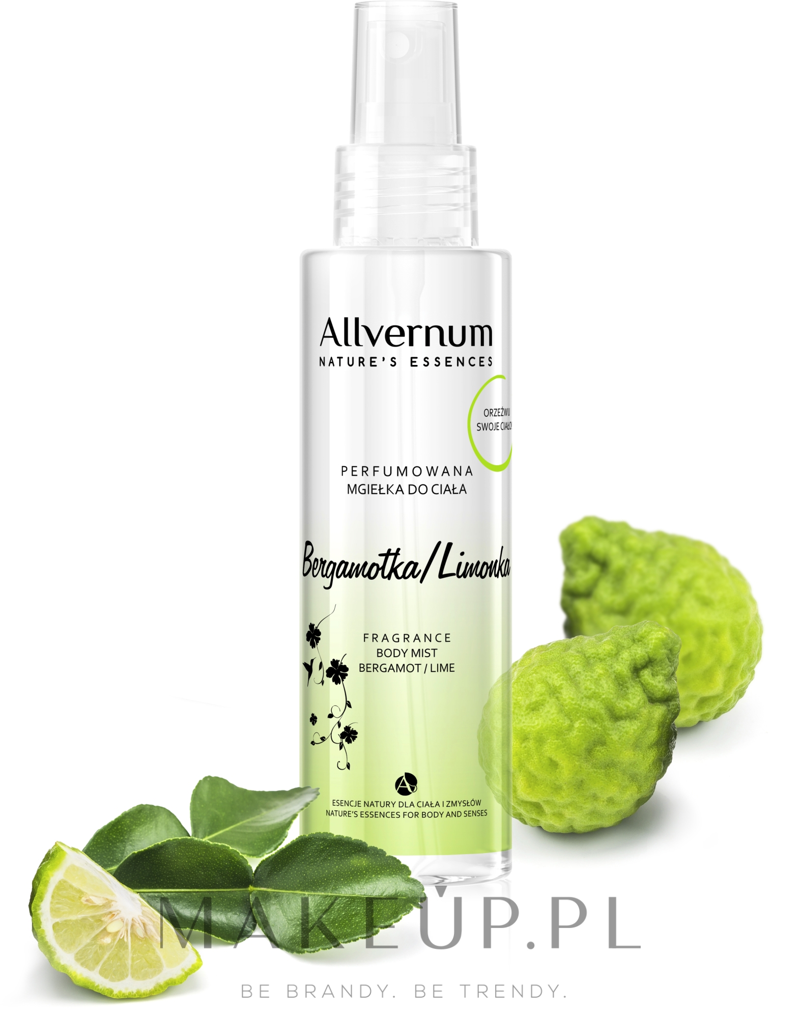 Perfumowana mgiełka do ciała Bergamotka i limonka - Allvernum Nature's Essences Body Mist — Zdjęcie 125 ml