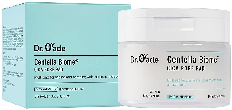 Kojące płatki do twarzy - Dr. Oracle Centella Biome Cica Pore Pad — Zdjęcie N1