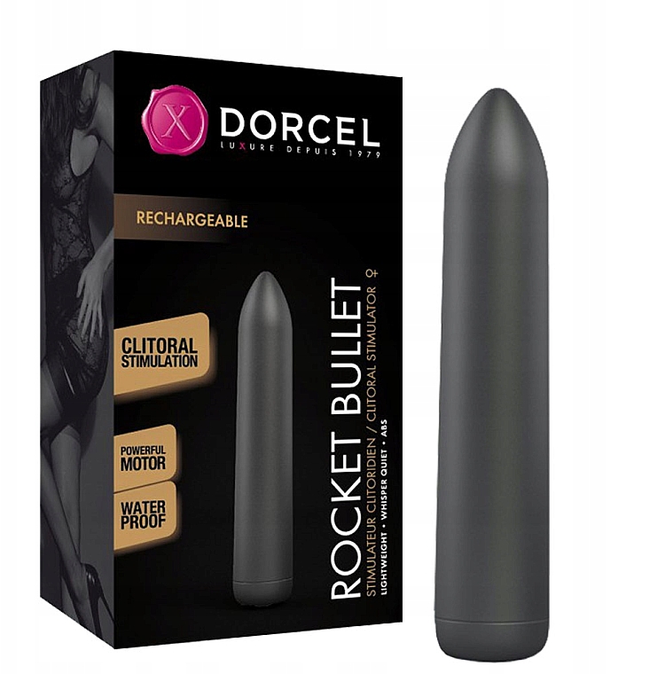Wibrator bullet - Marc Dorcel Rocket Bullet Black — Zdjęcie N1
