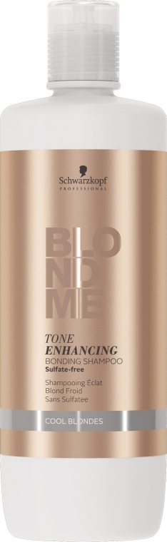 Szampon bez siarczanów do chłodnych odcieni blond - Schwarzkopf Professional Blondme Tone Enhancing Bonding Shampoo Cool Blondes — Zdjęcie N2