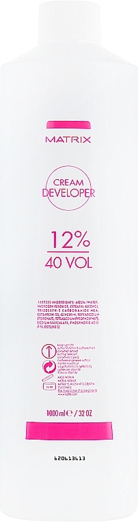 Oksydant w kremie do trwałej koloryzacji 12% - Matrix SoColor Beauty Cream Developer 12% — Zdjęcie N3