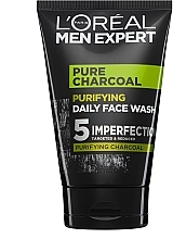 Żel do mycia twarzy przeciw niedoskonałościom dla mężczyzn - L'Oreal Paris Men Expert Pure Charcoal Anti-Perfection Wash — Zdjęcie N2