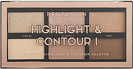 Kup Paleta do makijażu twarzy - Profusion Cosmetics Highlight & Contour I 6 Color Highlight & Contour Palette
