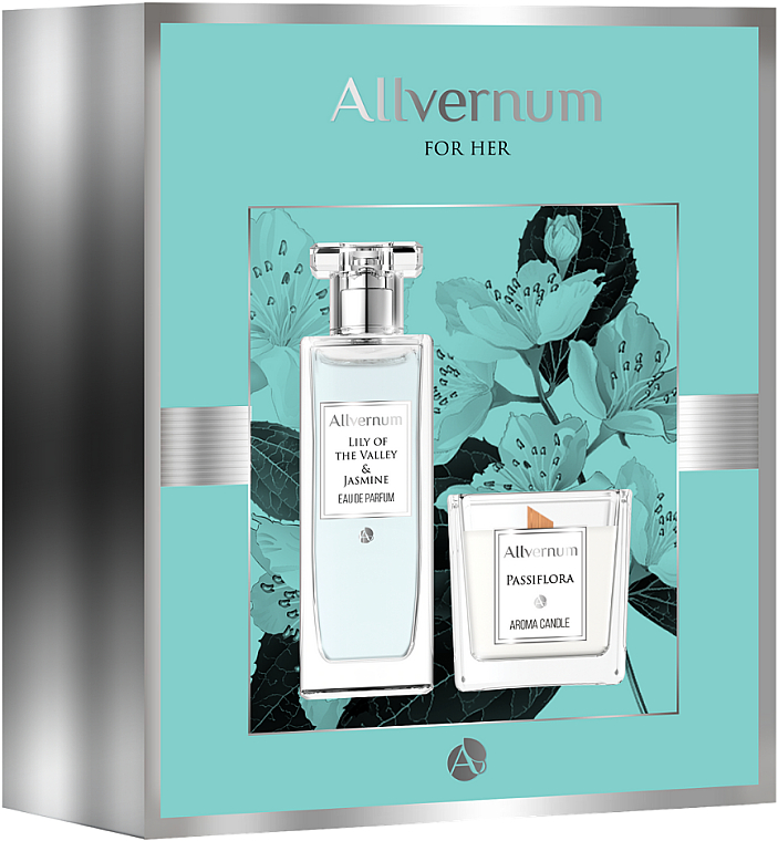 Allvernum Lilly & Jasmine Gift Set - Zestaw (edp/50ml + candle/100g) — Zdjęcie N1