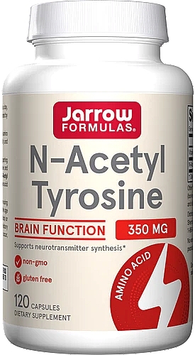 PRZECENA! Suplement diety Acetylotyrozyna - Jarrow Formulas N-Acetyl Tyrosine, 350 mg * — Zdjęcie N1