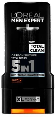Nawilżający żel pod prysznic dla mężczyzn - L'Oreal Paris Men Expert Total Clean Shower Gel — Zdjęcie N1