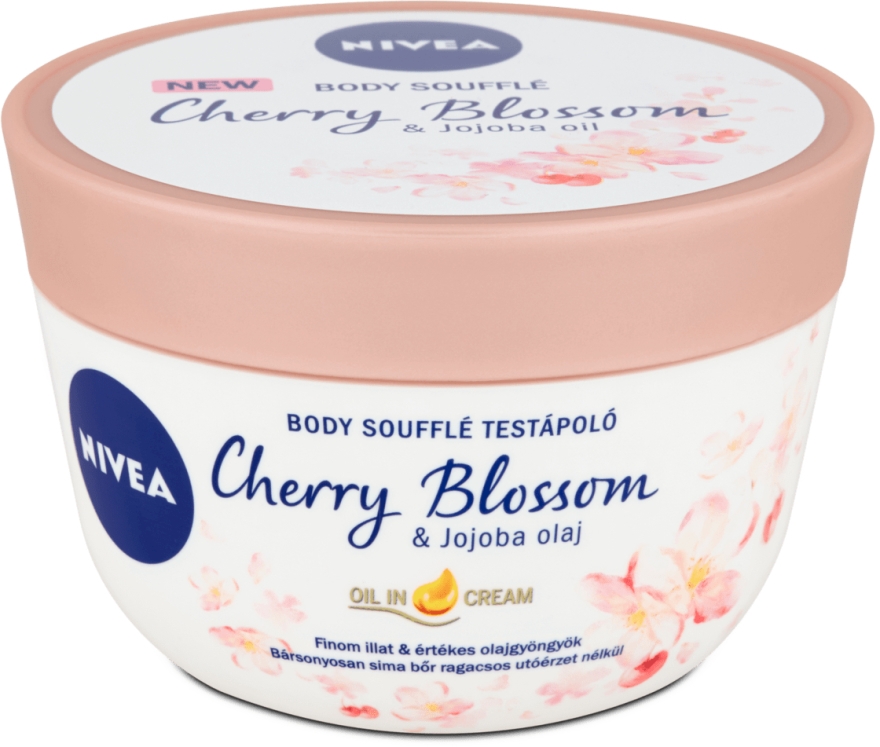 Suflet do ciała z wiśniami i olejem jojoba - NIVEA Body Souffle Cherry Blossom & Jojoba Oil — Zdjęcie N1