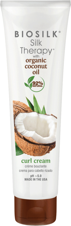 Krem do stylizacji loków z olejem kokosowym - BioSilk Silk Therapy Organic Coconut Oil Curl Cream — Zdjęcie N1